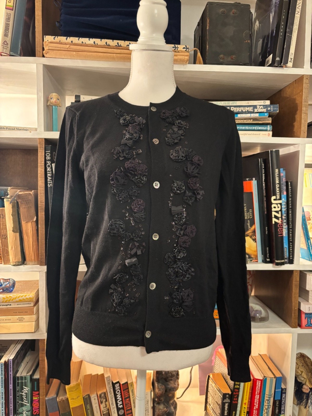 Comme des Garçons Floral Applique Sweater - Image 1 of 7