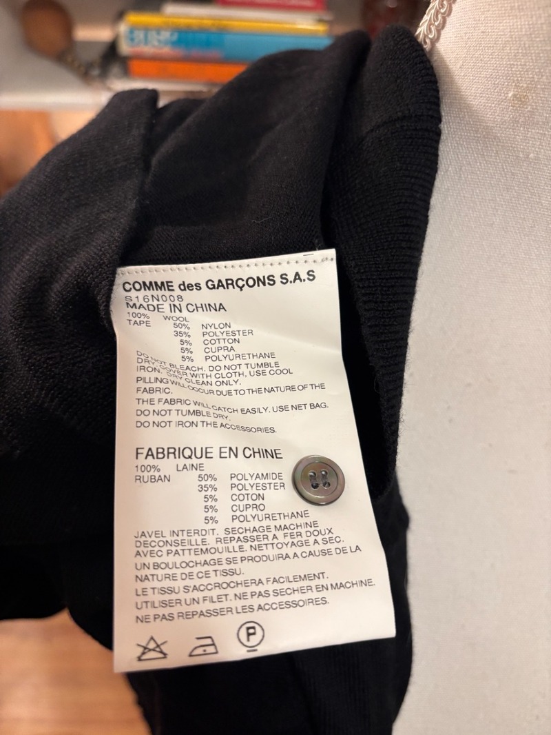 Comme des Garons Floral Applique Sweater