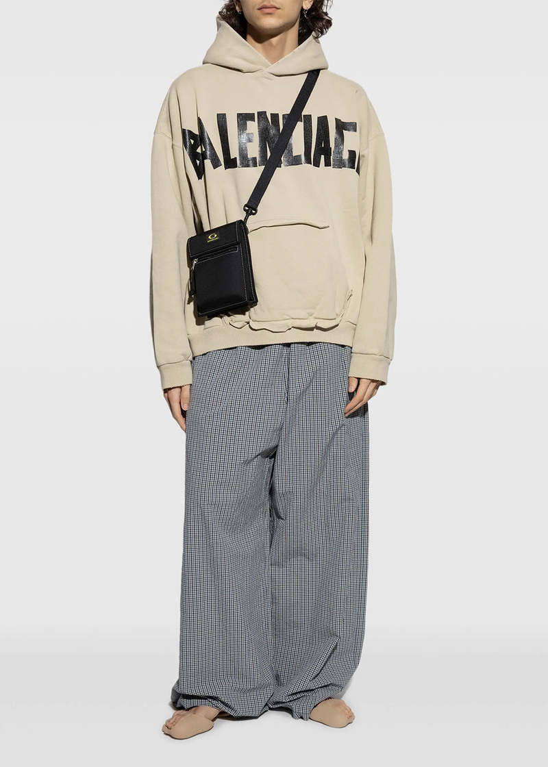 Balenciaga Ripped Pocket Hoodie - Beige