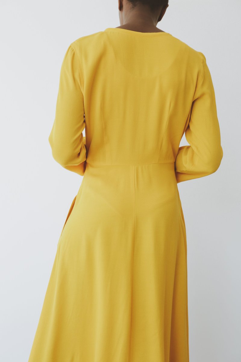 OR Button Up Dress - Mustard