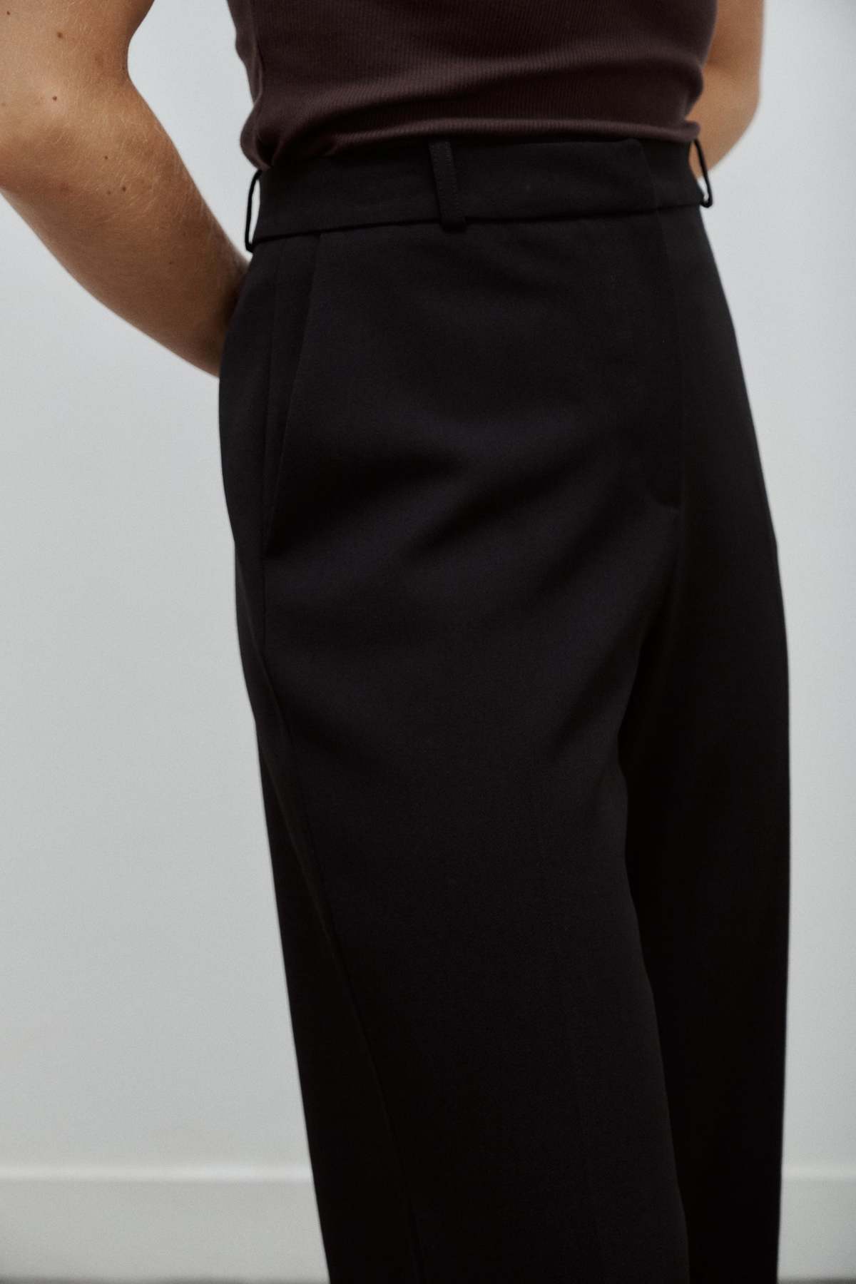 Facettes Studio Bianca Wool Gabardine Pants - Black - Image 1 of 8