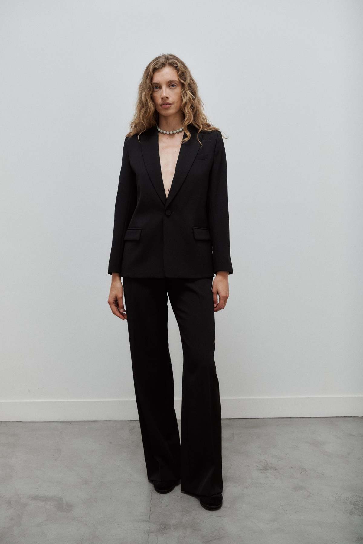 Facettes Studio Bianca Wool Gabardine Pants - Black - Image 3 of 8