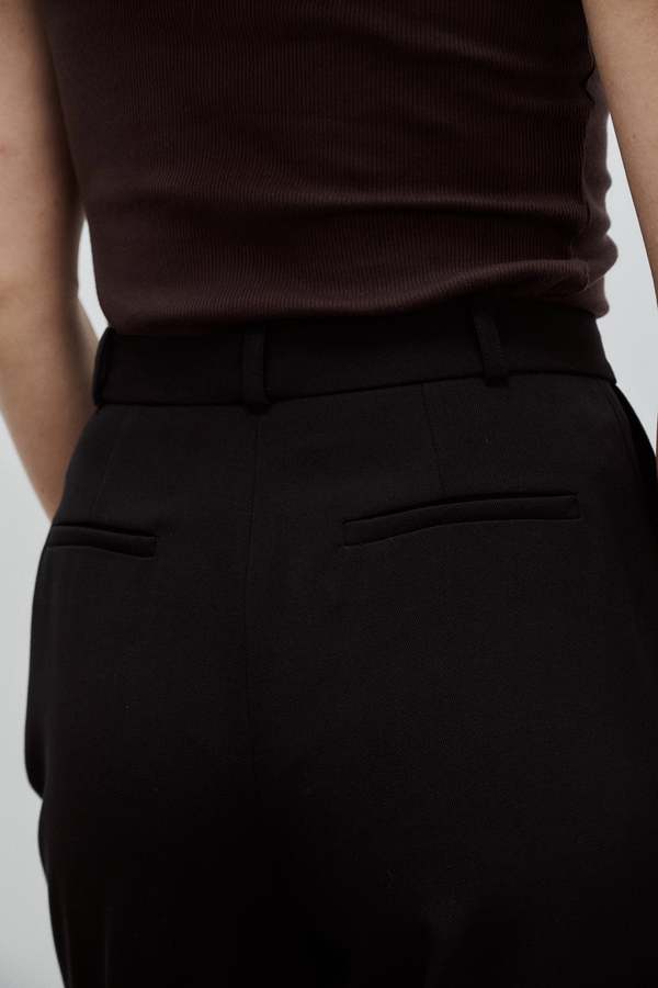 Facettes Studio Bianca Wool Gabardine Pants - Black