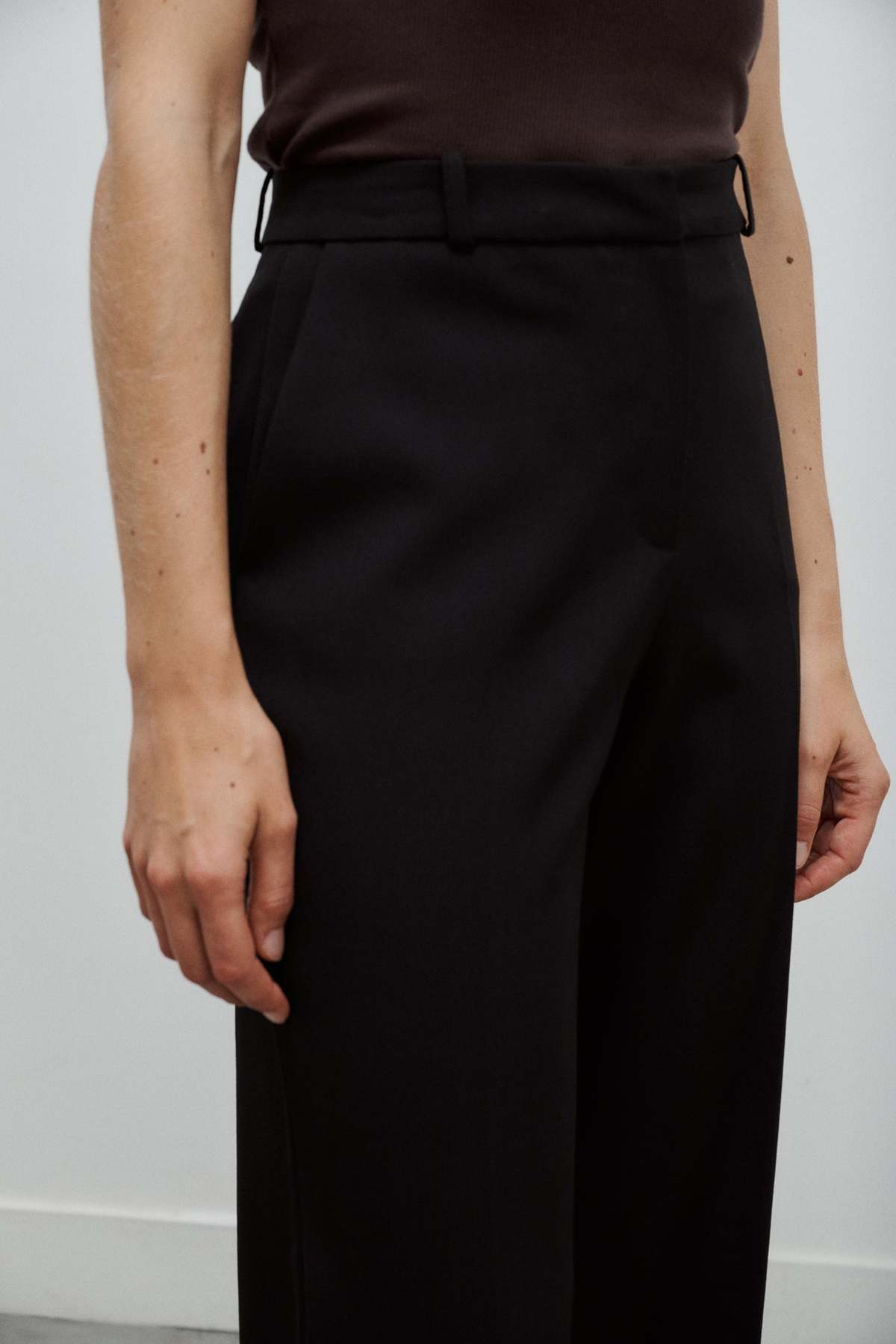 Facettes Studio Bianca Wool Gabardine Pants - Black - Image 6 of 8