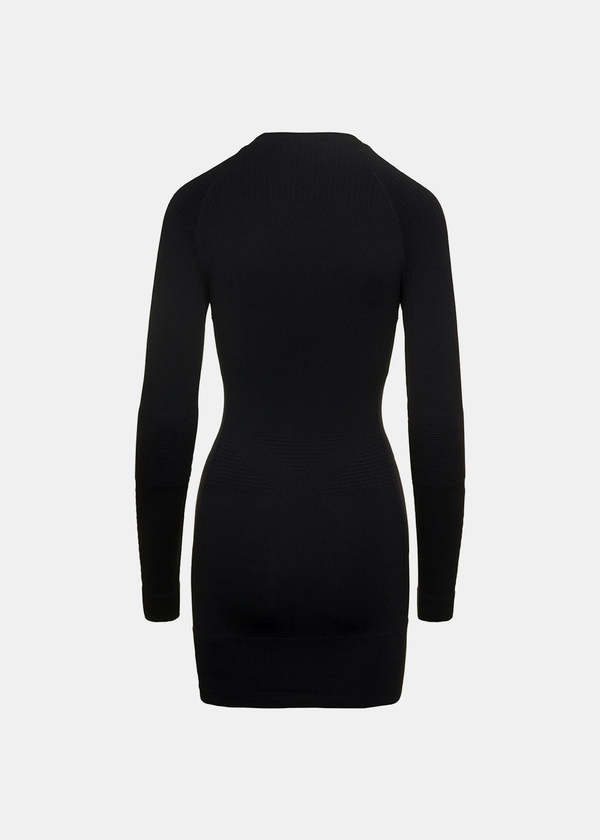 Balenciaga Long Sleeve Mini Tight Dress Black