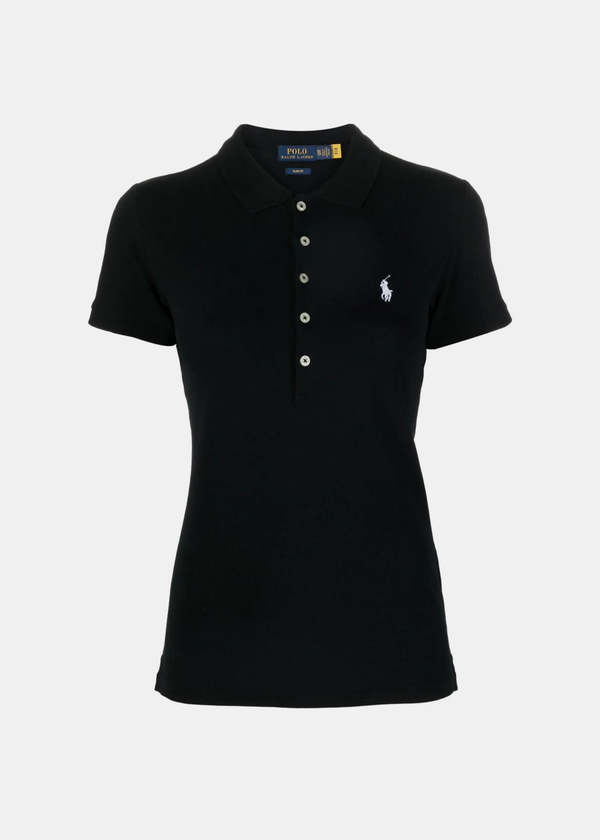 Polo Ralph Lauren Black Polo Pony Cotton Polo Shirt - POLO BLACK/WHITE PP