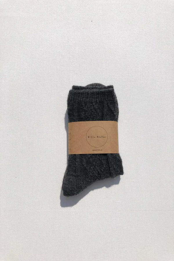 Billy Bamboo Chaussettes en Laine Torsade Socks