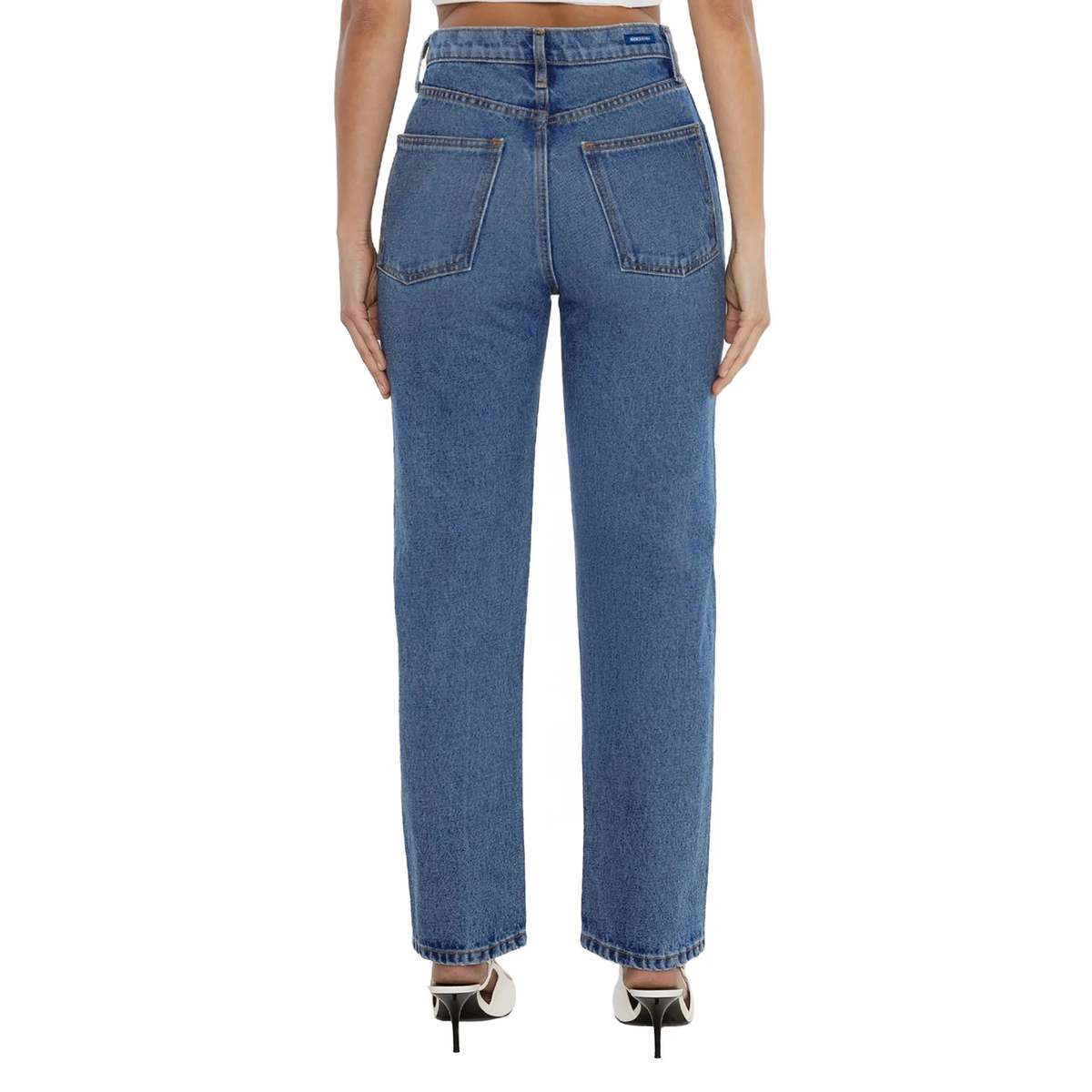 RUDES DENIM Tracy Straight Leg Jeans - Ocean - Image 5 of 5