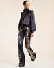 Cynthia Rowley Metallic Bonded Pants - Black Gold - Thumbnail 4