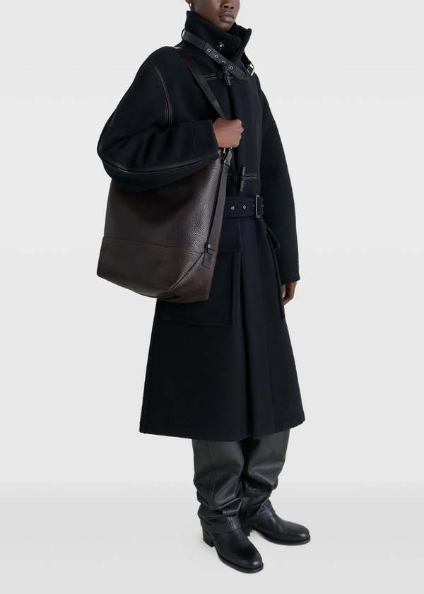 Lemaire Belted Tote Bag - Dark Chocolate | Garmentory