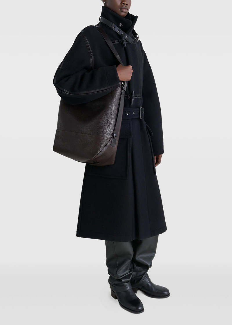 Lemaire Belted Tote Bag - Dark Chocolate | Garmentory