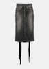 Balenciaga Lace-Up Skirt - Dark Grey - Thumbnail 1