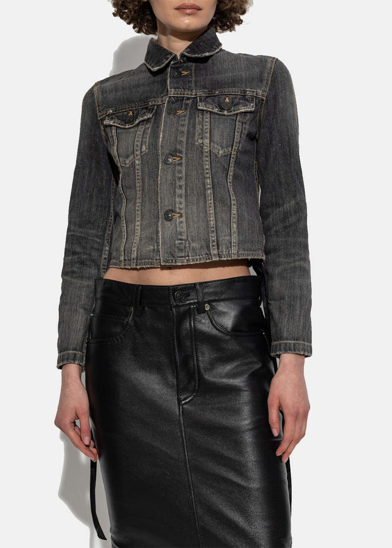 Balenciaga Lace-Up Jacket - Dark Grey