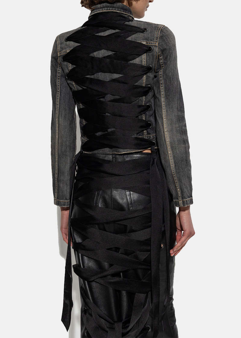 Balenciaga Lace-Up Jacket - Dark Grey