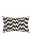 Archive New York Almolonga Diamond Pillow 12" x 20" - Black/Natural White  - Thumbnail 4