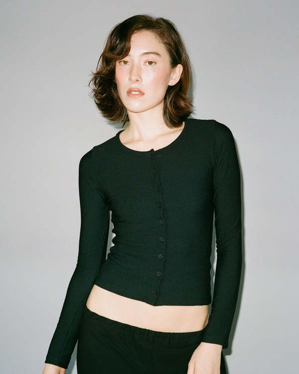 Gil Rodriguez Thermal Sophie Cardigan - Black Gil Rodriguez Thermal Sophie Cardigan - Black