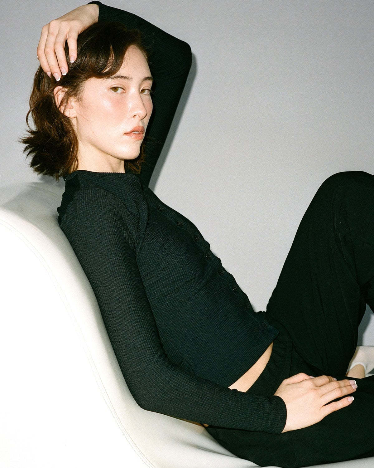 Gil Rodriguez Thermal Sophie Cardigan - Black - Image 2 of 3