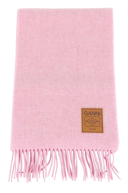 Ganni Mohair Gradient Scarf - Silver/Lake Blue | Garmentory