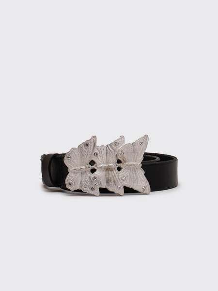 Our Legacy Laser Crack Leather 3cm Belt - Black | Garmentory