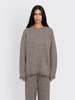 Lauren Manoogian Fray Crewneck Sweater - Rock - Thumbnail 1