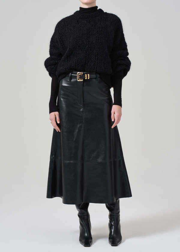 Citizens of Humanity Cassia Leather Skirt - Black