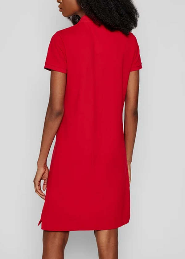 strapless open back dress Ralph Lauren Polo Assn Red Midi Half Sleeve Tennis Cotton Dress main image 0