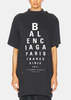 Balenciaga Washed Black Optical T-Shirt - Washed Black/White - Thumbnail 3