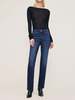 DL 1961 Patti Straight High Rise Jeans - Blue Cave - Thumbnail 1
