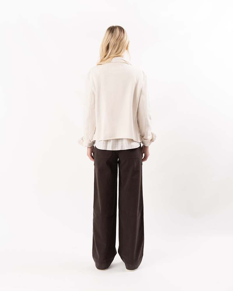 Frank & Eileen MINI BELFAST CROP PEACOAT - VINTAGE WHITE