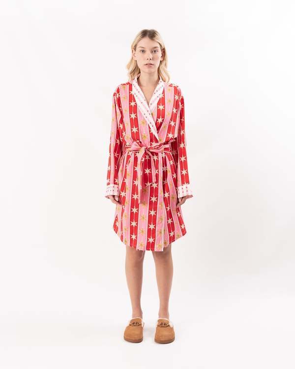 Katie Kime Tree Topper Lounge Robe - Red Katie Kime Tree Topper Lounge Robe - Red