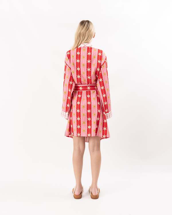 Katie Kime Tree Topper Lounge Robe - Red