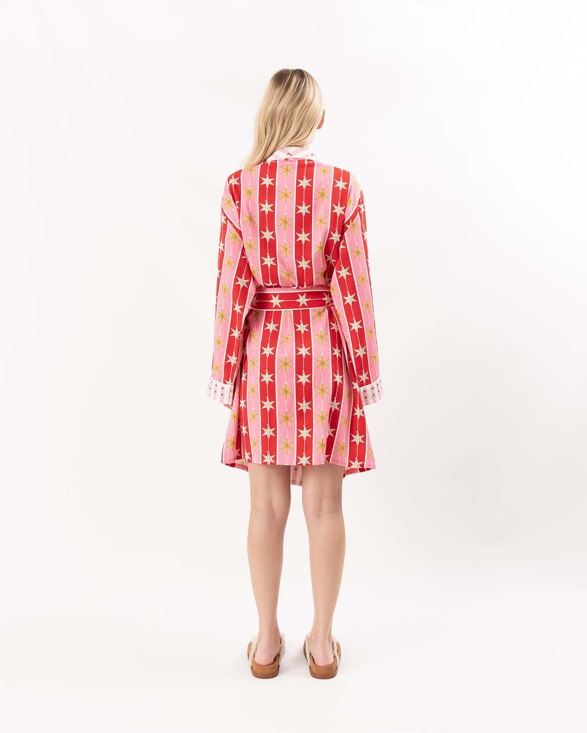 Katie Kime Tree Topper Lounge Robe - Red - Image 3 of 3