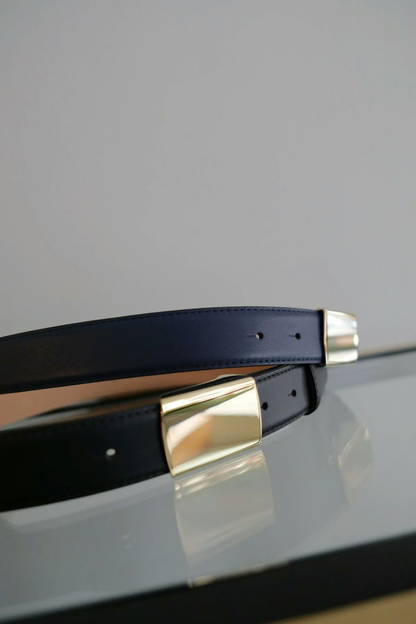 MAISON BOINET Florie Leather Belt - Black