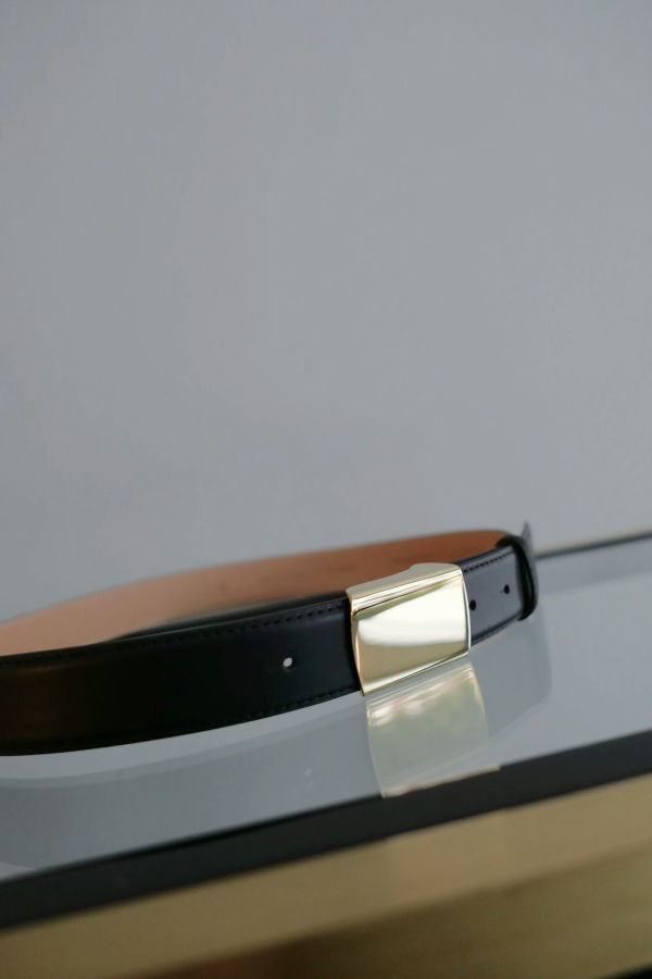 MAISON BOINET Florie Leather Belt - Black