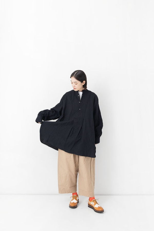 Veritecoeur Wool Linen Yoke Shirt
