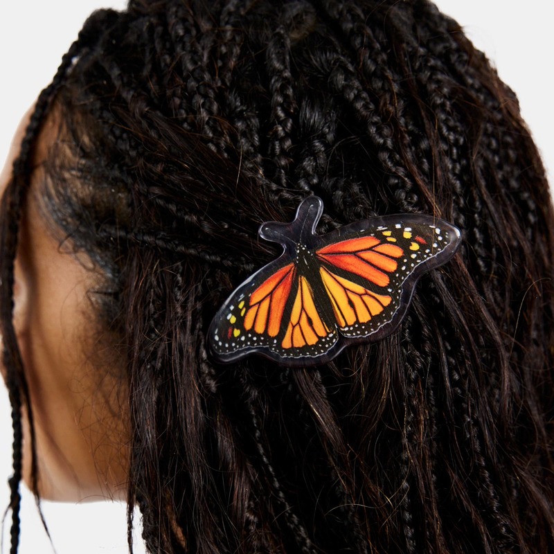 Chunks Barrette in Monarch Butterfly