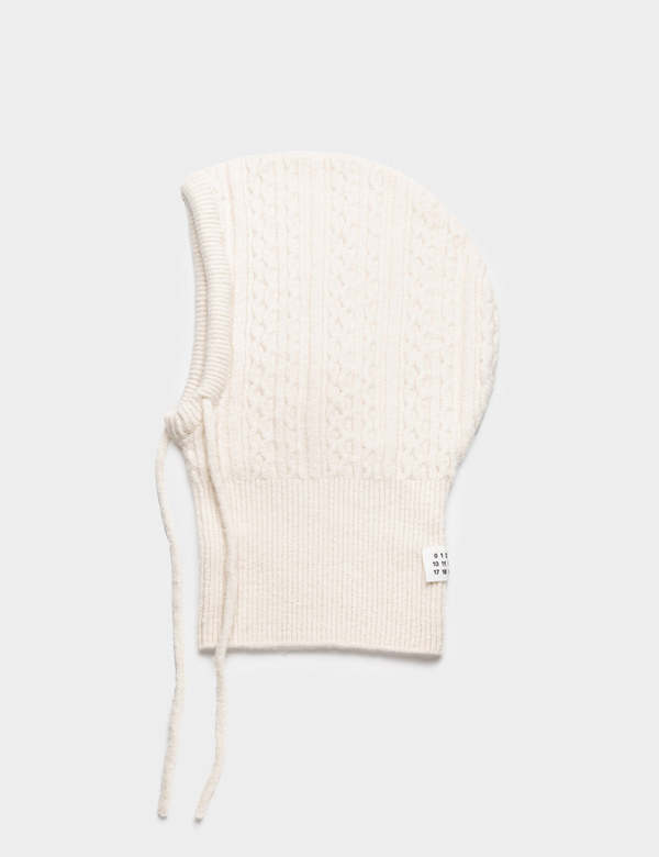 MM6 Maison Margiela Cable-Knit Wool Balaclava
