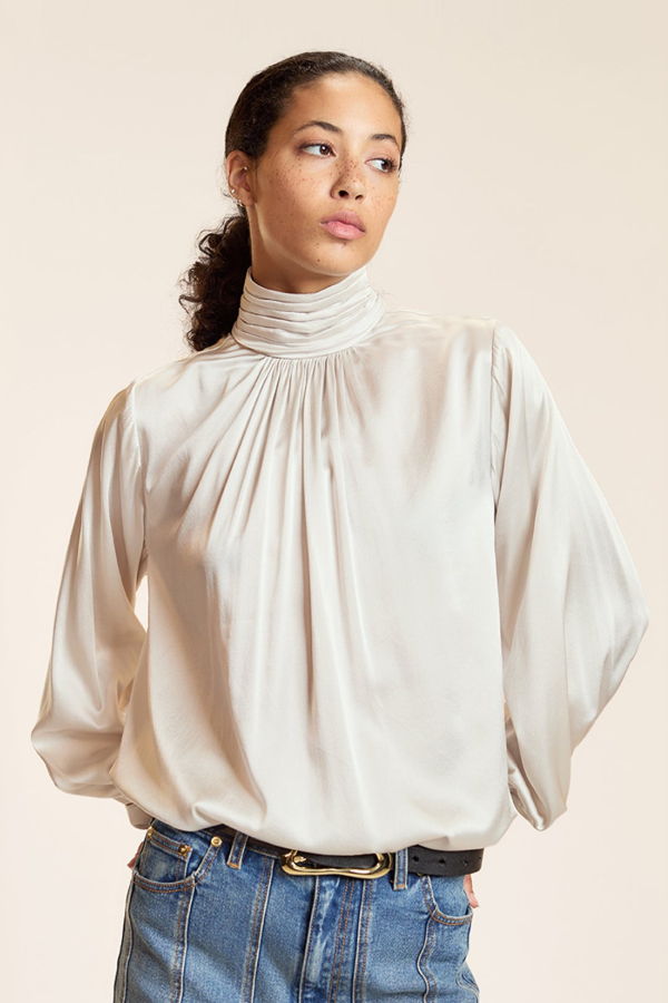 Cynthia Rowley Monroe Silk Blouse - White