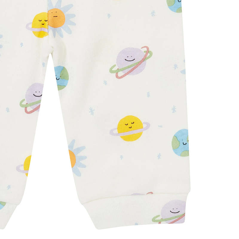 KIDS STELLA MCCARTNEY Baby Leggings With Planets Print - White