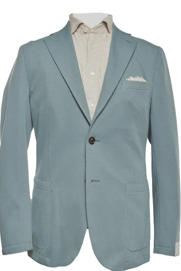 Eleventy Single Breasted Jacket - Denim Blue