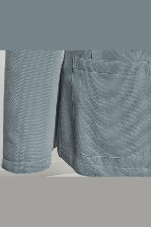 Eleventy Single Breasted Jacket - Denim Blue