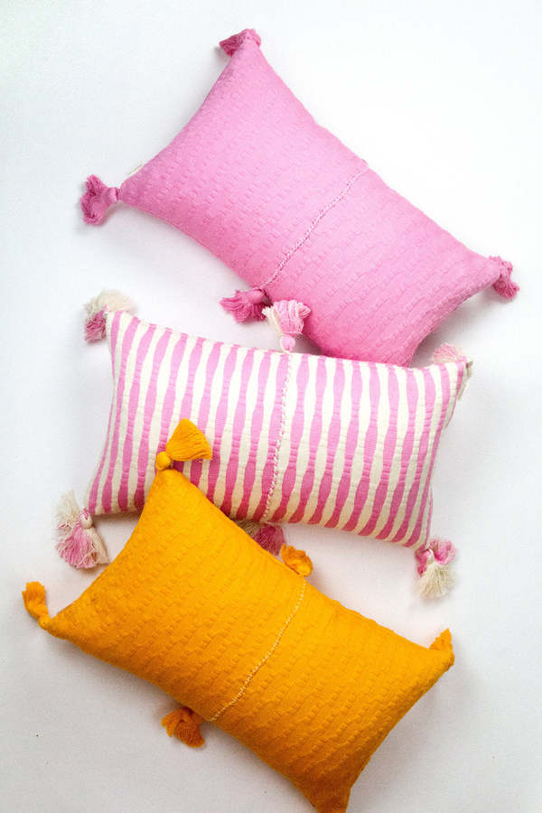 Archive New York Antigua Pillow - Bubblegum Pink Striped Archive New York Antigua Pillow - Bubblegum Pink Striped