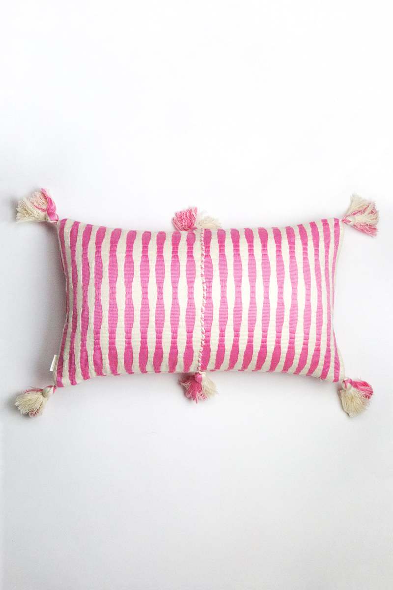 Archive New York Antigua Pillow - Bubblegum Pink Striped