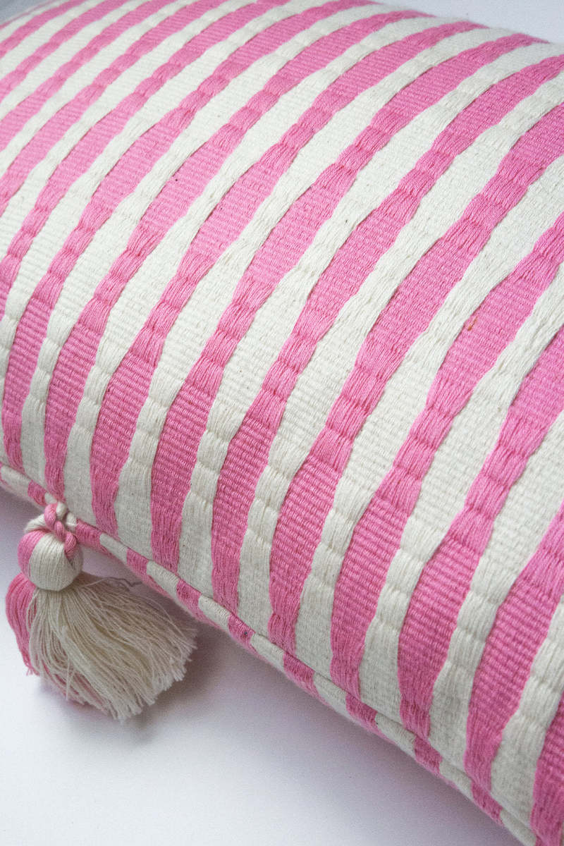 Archive New York Antigua Pillow - Bubblegum Pink Striped
