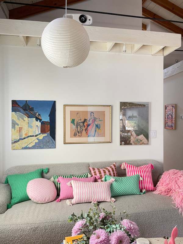 Archive New York Antigua Pillow - Bubblegum Pink Striped