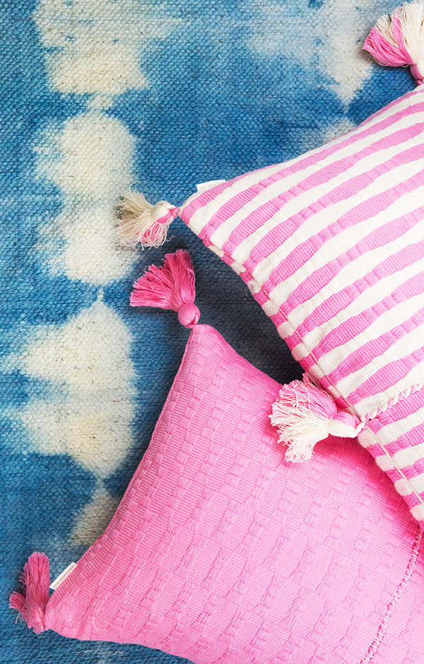 Archive New York Antigua Pillow - Bubblegum Pink Striped