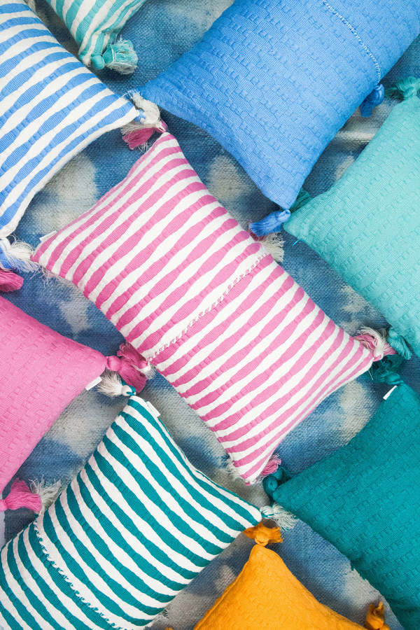 Archive New York Antigua Pillow - Bubblegum Pink Striped