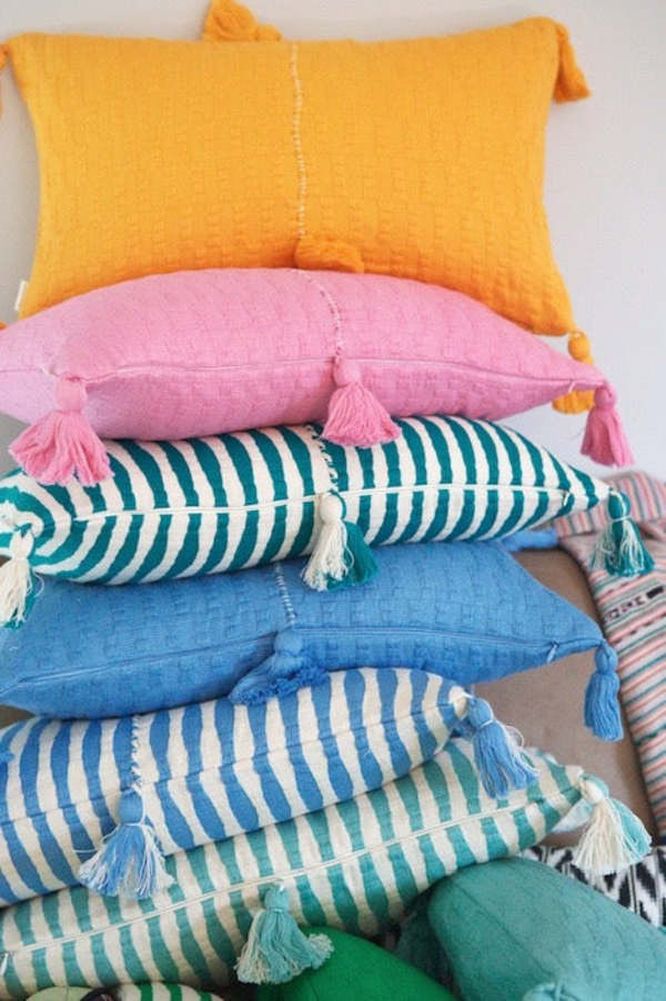 Archive New York Antigua Pillow - Bubblegum Pink Striped