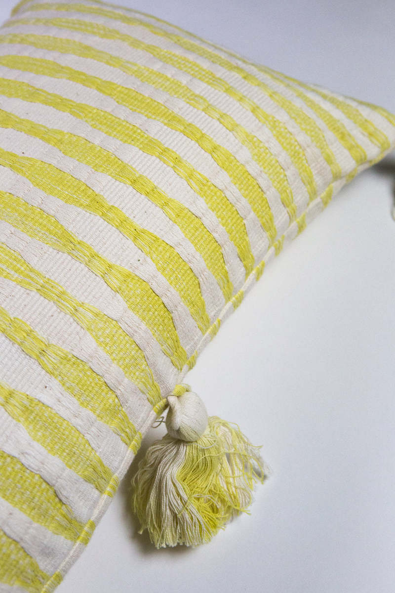Archive New York Antigua Pillow - Faded Yellow Stripe