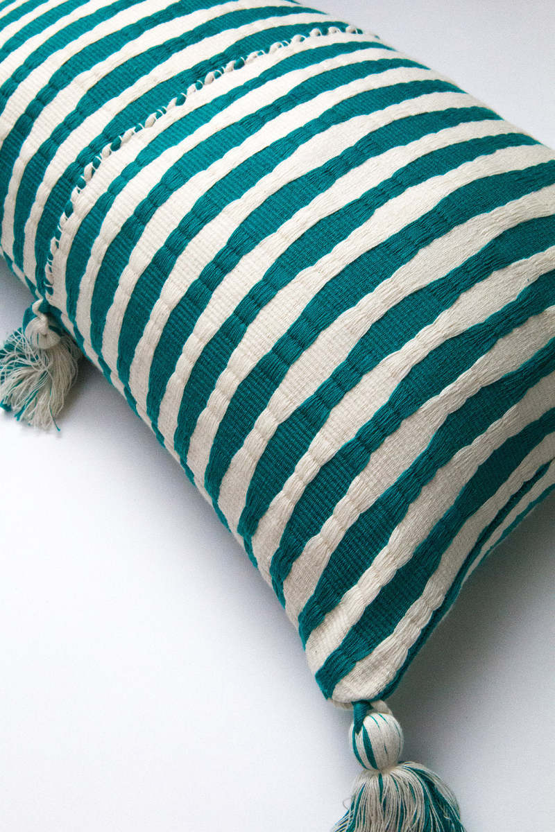 Archive New York Antigua Pillow - Jade Stripe